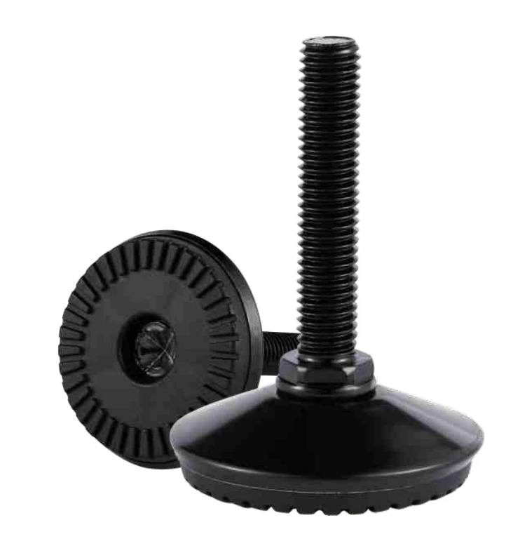 Light-Duty E-Coated Rubber-Pad Leveling Foot